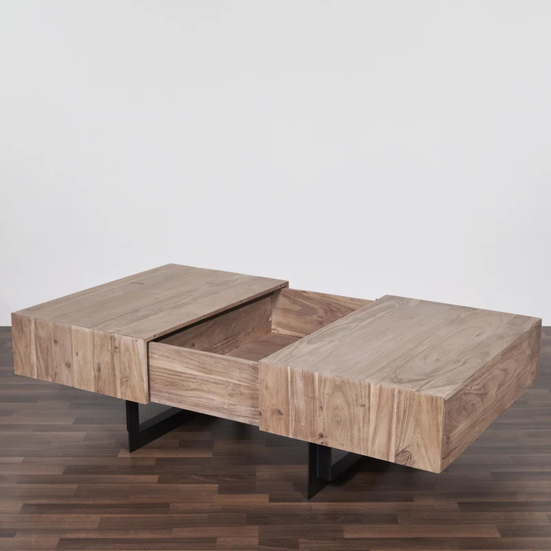 Mullins Extendable Sled Coffee Table with Storage | Wayfair North America
