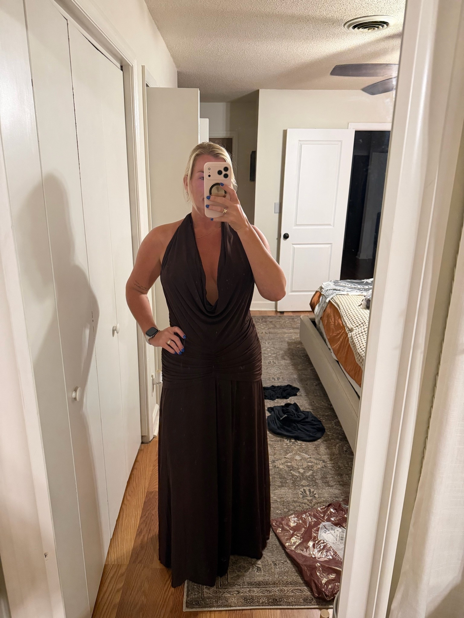 Just got this in the mail for a wedding we are going to in October!! Next up to find the perfect shoes, shawl, and accessories!! #weddingguest #weddingguestdress #fallwedding #wedding #blacktieweddingdress #guest

#LTKWedding