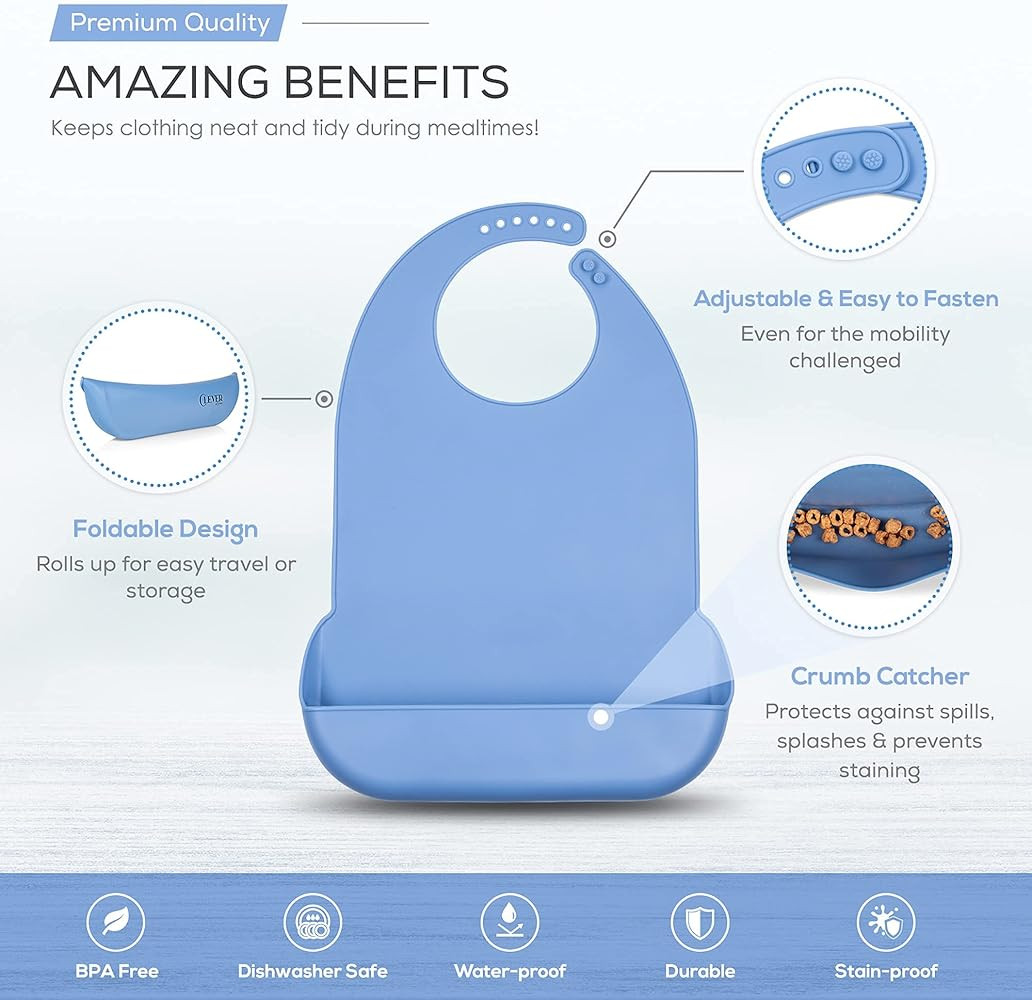 Silicone Bibs For Elderly Adults | Amazon (US)