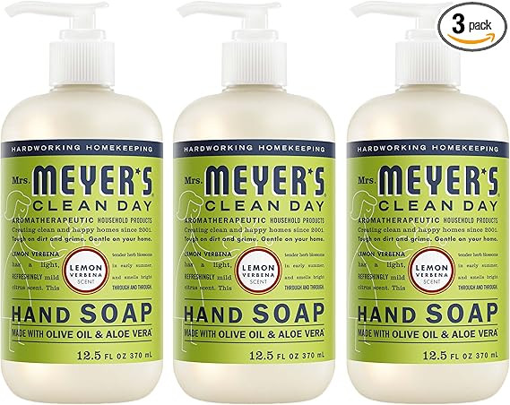 MRS. MEYER'S CLEAN DAY Hand Soap, Lemon Verbena Scent, 12.5 Fl Oz Bottle - 3 Pack | Amazon (US)