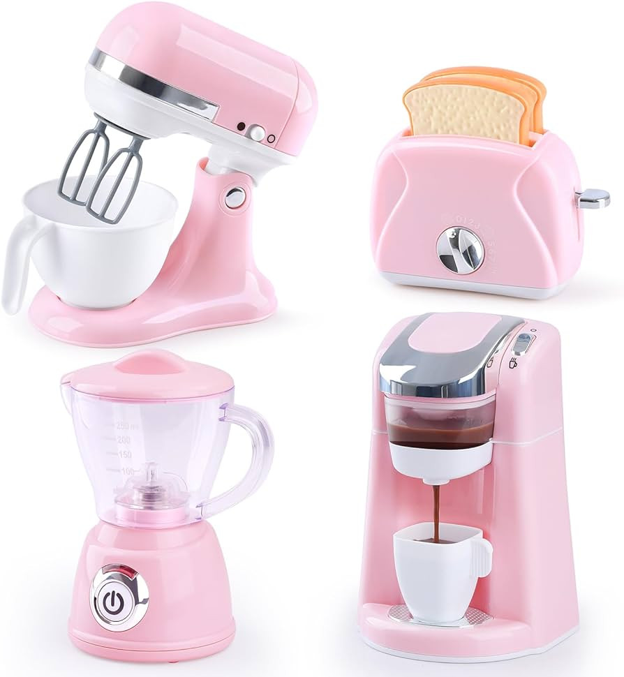 Kids Toy Kitchen Sets, Play Kitchen Accessories for Kids Ages 4-8 3-5, Kitchen Appliance Toys, Bl... | Amazon (US)