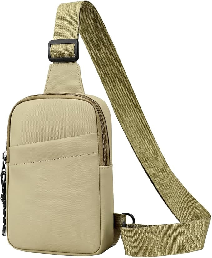 Crossbody Bag for Men Women Trendy, Small Sling Bag Fanny Packs, Black Chest Bag Cross Body Purse... | Amazon (US)