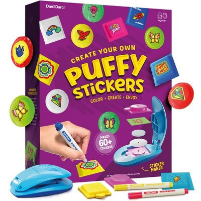 Dan&Darci Create Your Own Puffy Stickers Kit - Includes Sticker Maker, Markers, 60+ Stickers, Craft Kit, Gifts for Kids | Target