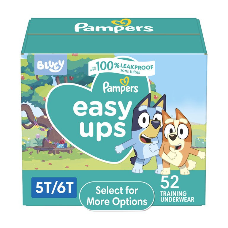 Pampers Easy Ups Bluey Training Pants Toddler Boys Size 5T/6T 52 Count (Select for More Options) | Walmart (US)