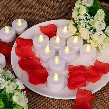 LED Tea Lights Flameless Candles: Battery Operated Bulk 24-Pack Realistic and Bright Flickering L... | Amazon (US)