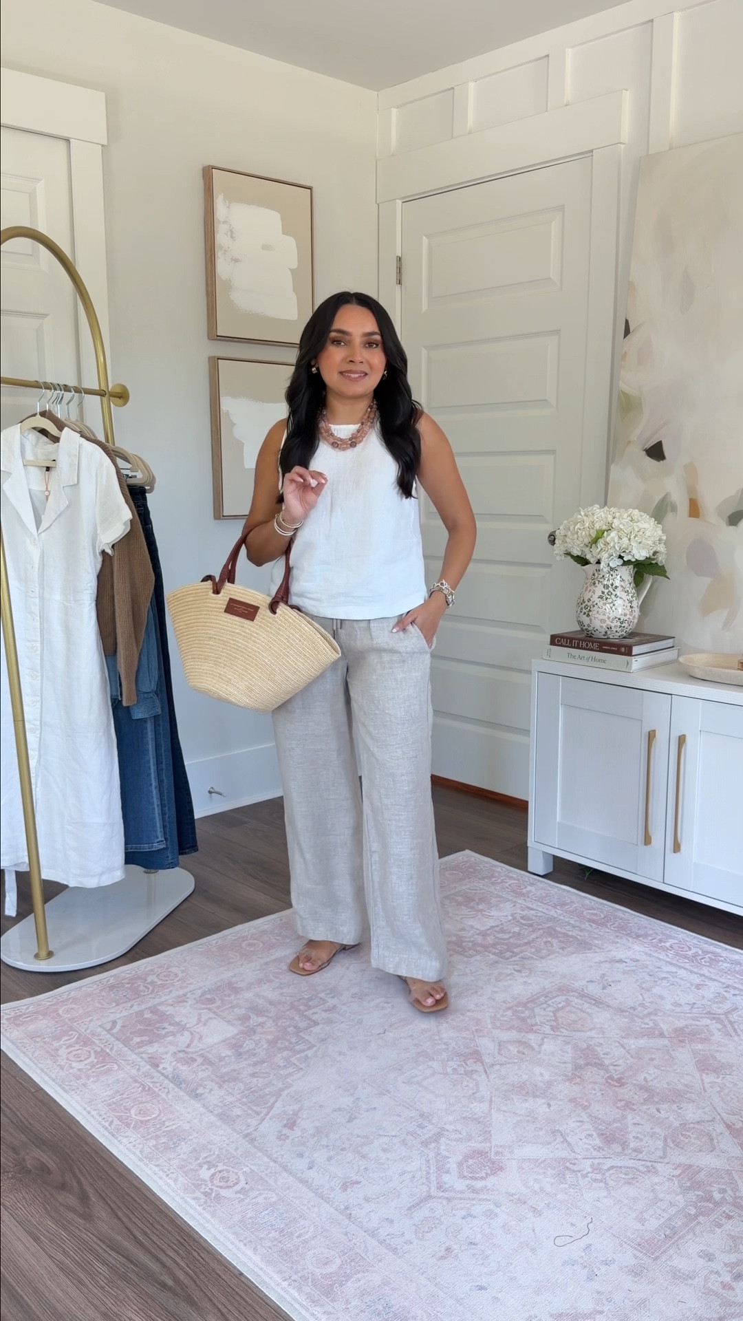 Gorgeous Target outfit! 

Target Matching Sets! For reference: I’m 5’0, petite, 32b bra size, and 2/26 in bottoms, pear shaped. *Everything I share is unaltered! TTS means true to size. White linen top size xs TTS Tan linen pants size xs, 28” inseam TTS Clear sandals size 5.5 TTS 

#LTKootd #LTKPetite #LTKgrwm