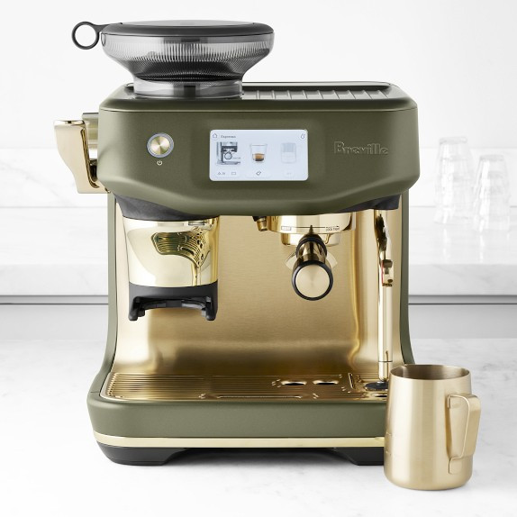 Breville Barista Touch™ Impress Espresso Machine, Olive Tapenade & Brass | Williams-Sonoma