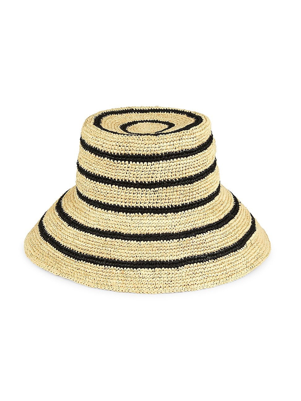 Women's Striped Straw Bucket Hat - Natural - Size Small | Saks Fifth Avenue