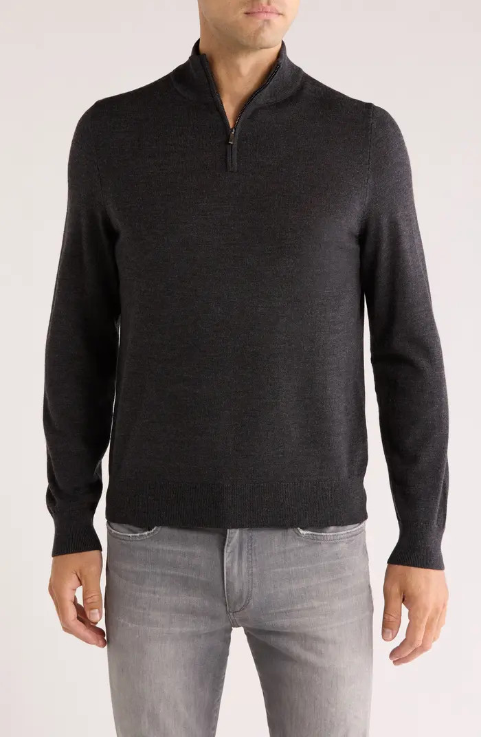 Nordstrom Washable Merino Wool Quarter Zip Sweater | Nordstromrack | Nordstrom Rack