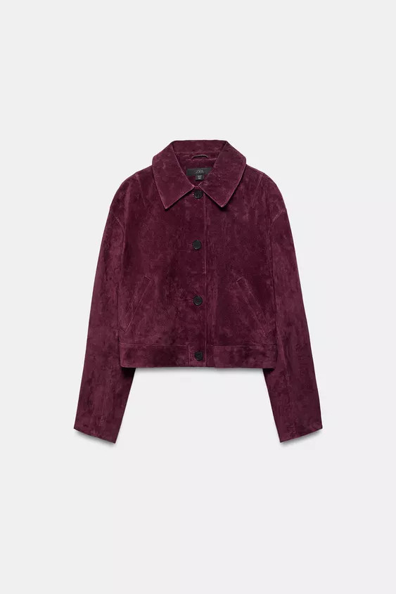 100% SUEDE LEATHER JACKET | Zara US