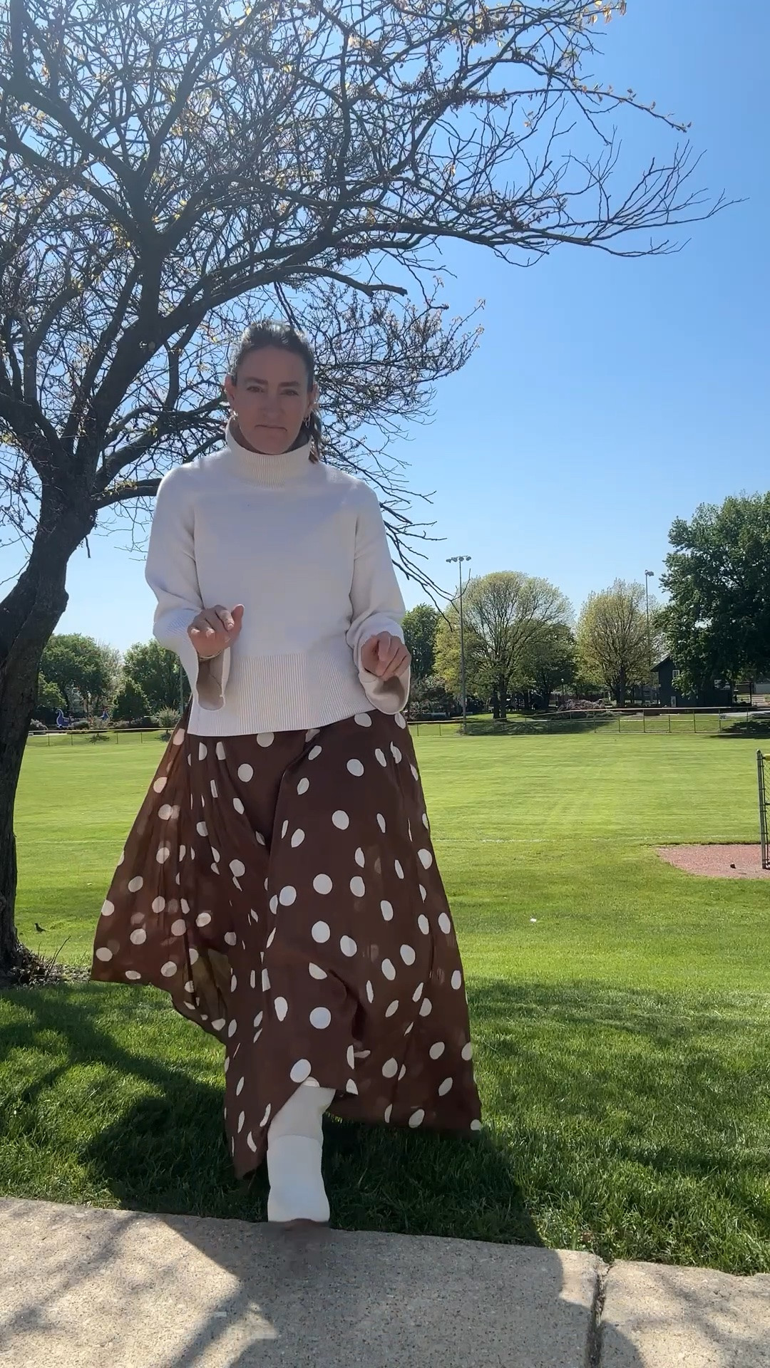 Today’s OOTD is all about playful elegance. 

A large print polka dot dress paired with a cozy ivory sweater creates the perfect balance of chic and effortless style. Whether you’re heading to brunch, the office, or date night, this look proves statement prints can still feel timeless.
As your personal stylist, I’m here to help you build outfits that feel confident, flattering, and uniquely you. Ready to refresh your wardrobe? DM me to book your personal styling session

#LTKootd