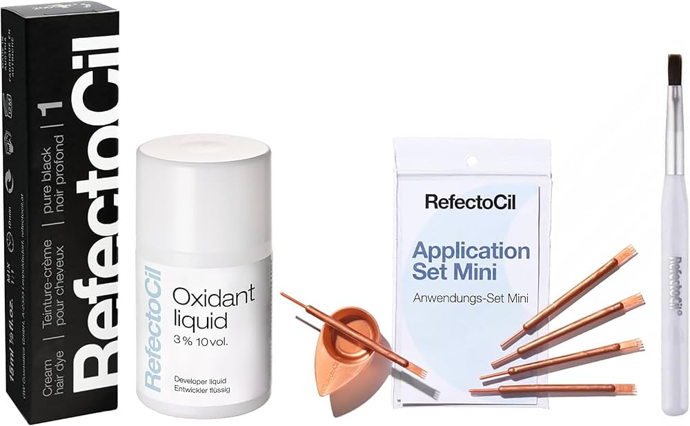 RefectoCil Hair Tinting Kit Includes Cream Hair Dye + Liquid Oxidant 3% + Mixing Brush & Mixing D... | Amazon (US)