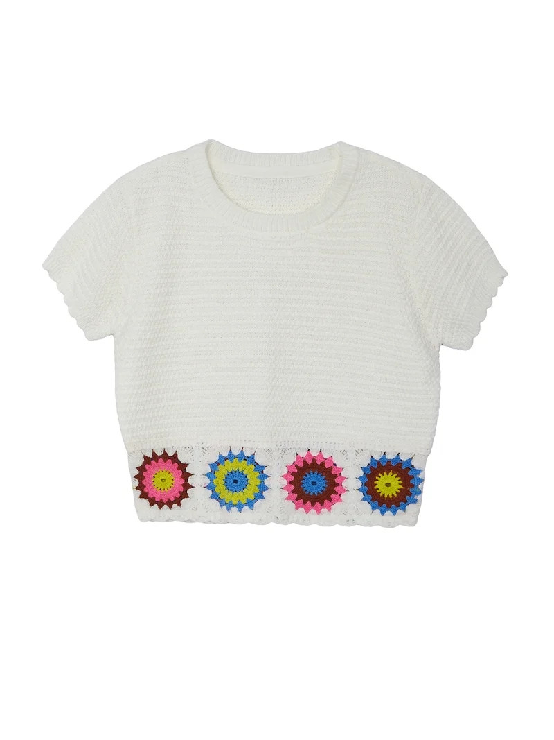 Wonder Nation Girls Trend Crochet Top, sizes 4-18 & Plus | Walmart (US)
