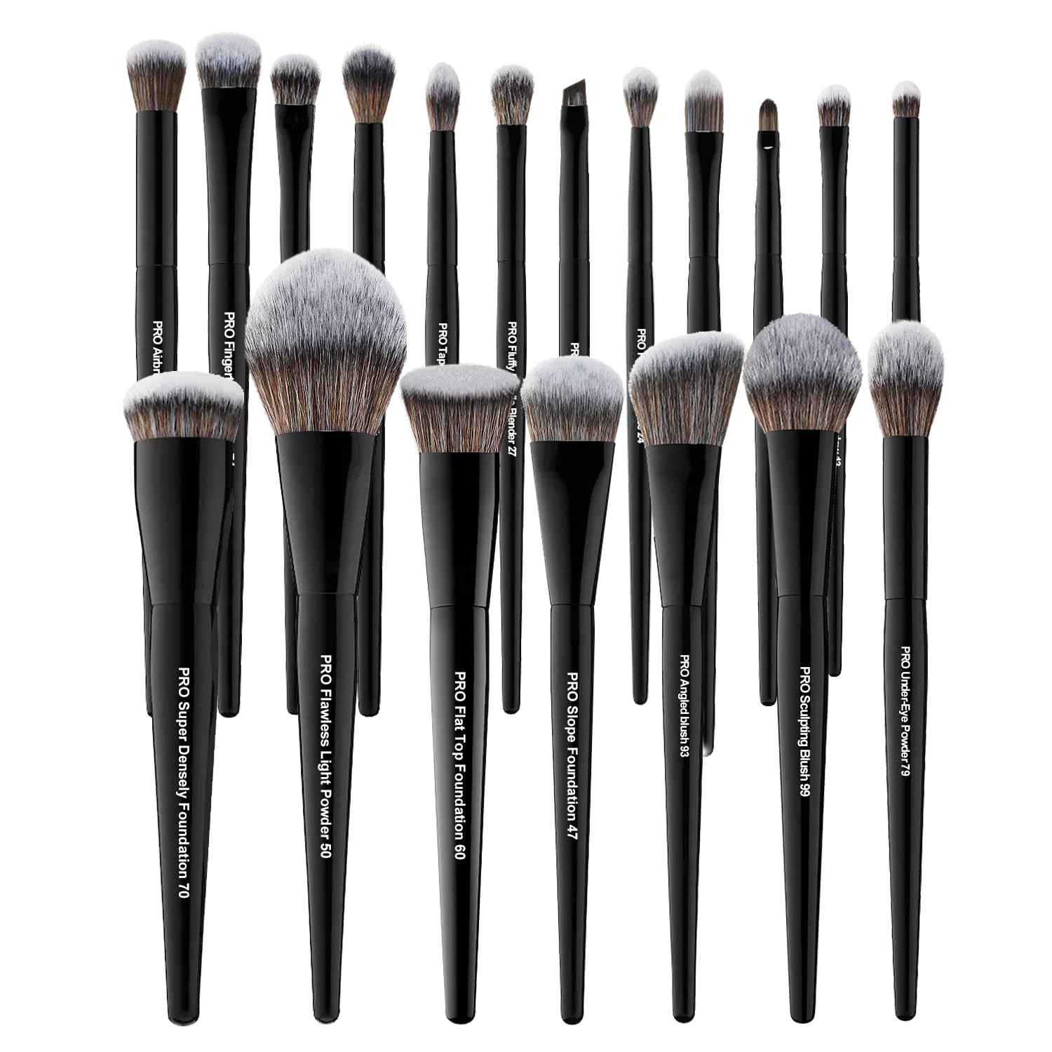 Bueart Design 19Pcs Professional Grade Labeled Makeup Brushes Set, Large Foundation Powder Contou... | Amazon (US)