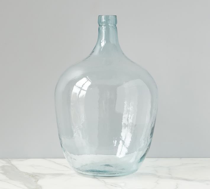 Recycled Glass Demijohn Vase, Clear, 30L | Pottery Barn (US)