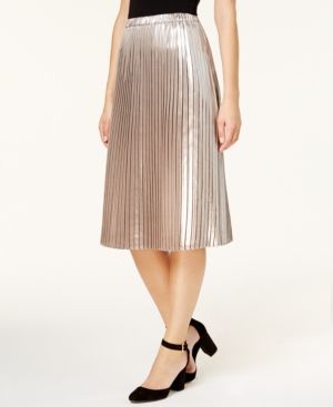 Tommy Hilfiger Metallic Pleated Skirt, Created for Macy's | Macys (US)