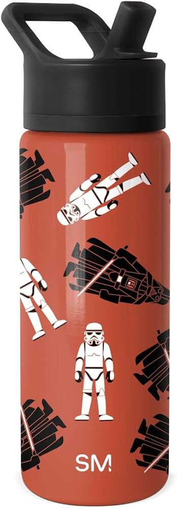 Simple Modern Kids Summit Water Bottle with Straw Lid | Star Wars 18oz Stainless Steel Cup Insula... | Amazon (US)