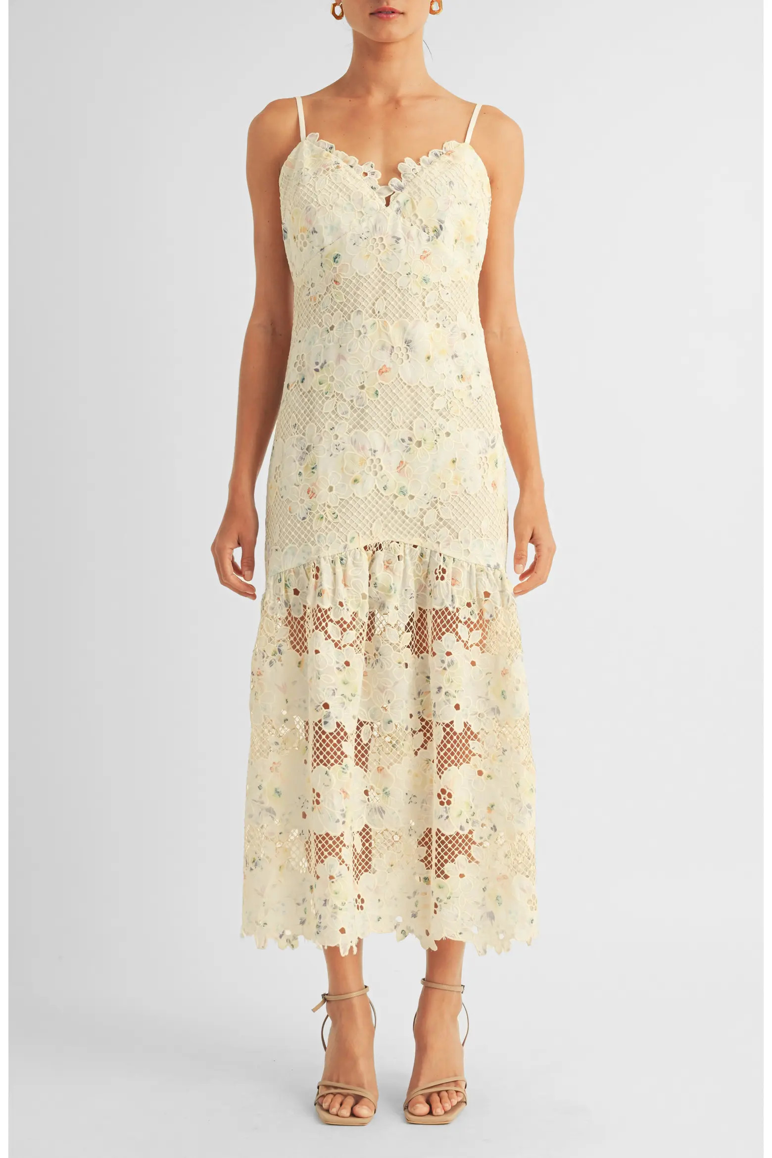 Sabrina Floral Lace Midi Dress (Women) | Nordstromrack | Nordstrom Rack