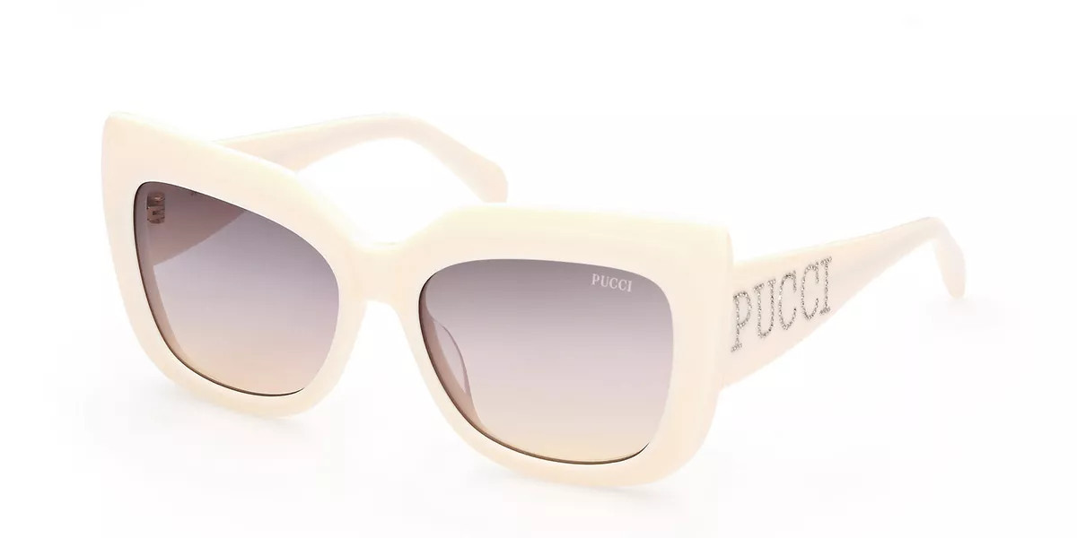 Pucci Emilio Pucci EP0166 25B Women’s Sunglasses White Size 55 | SmartBuyGlasses Global