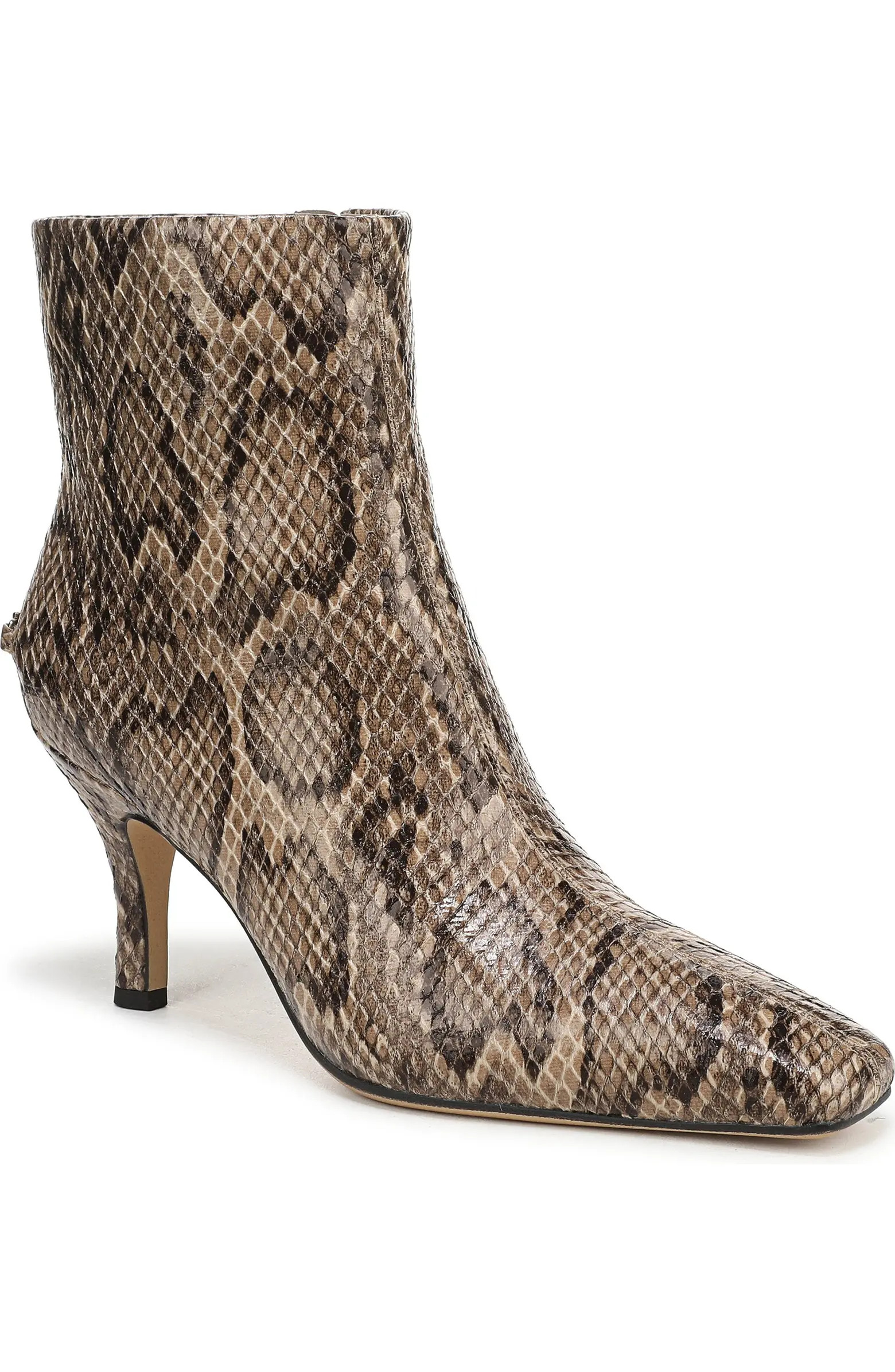 Laura Snakeskin Embossed Snip Toe Bootie (Women) | Nordstrom