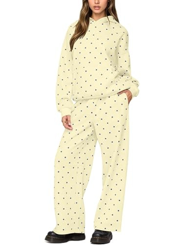 HOCANDY Polka Dot Hoodie and Sweatpants Set for Women | Amazon (US)