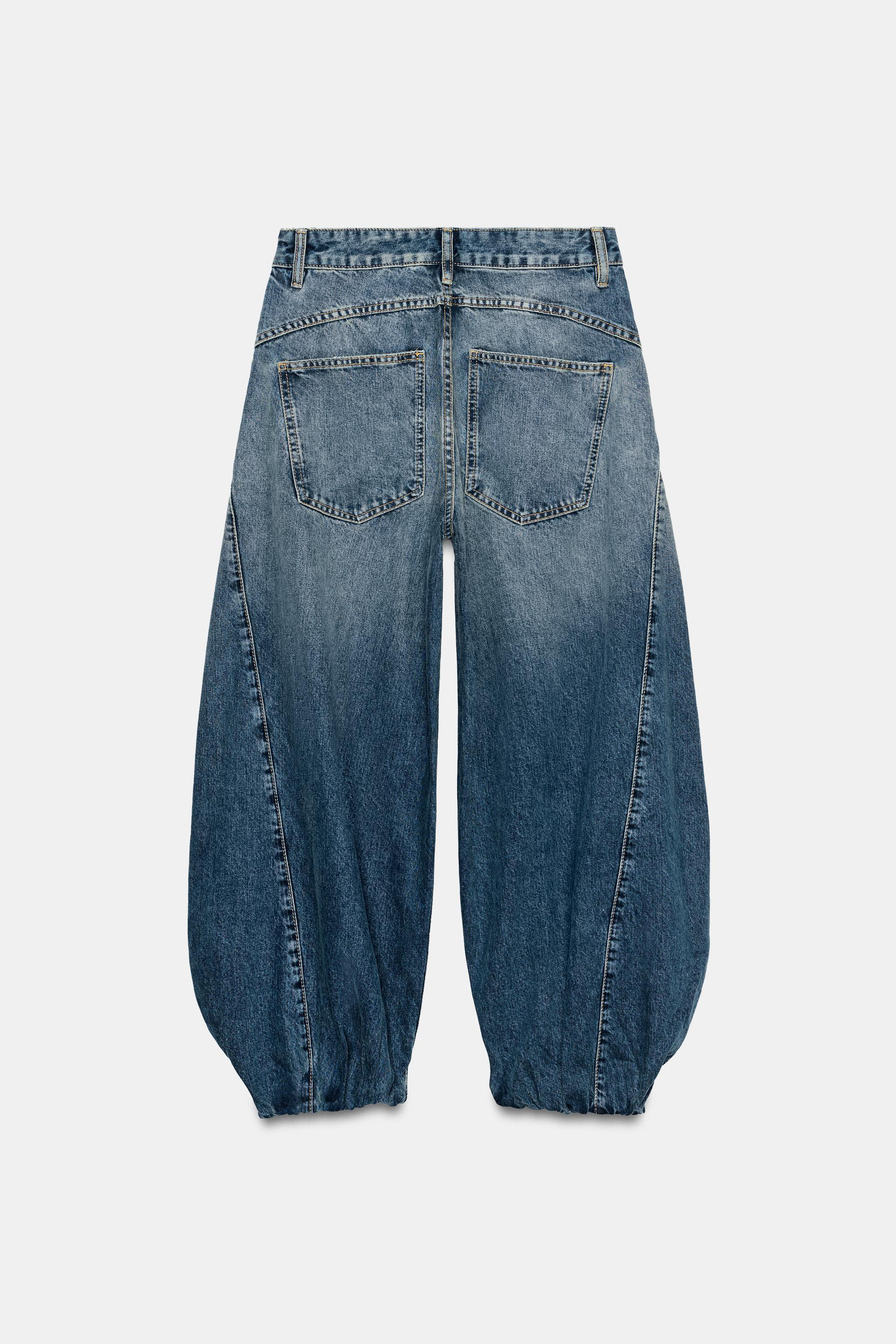 Mid-waist jeans with belt loops, featuring front pockets and patch pockets at the back. Designed ... | Zara UK