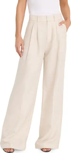 Good American Pleated Tencel™ & Linen Trousers | Nordstrom | Nordstrom