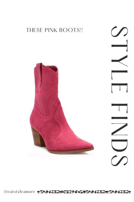 The cutest pink western style boots! Hot pink. Fall booties. 

TTS

#LTKshoecrush #LTKunder100