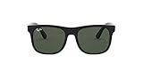 Ray-Ban Junior Kids' RJ9069S Square Sunglasses, Black/Green, 48 mm | Amazon (US)
