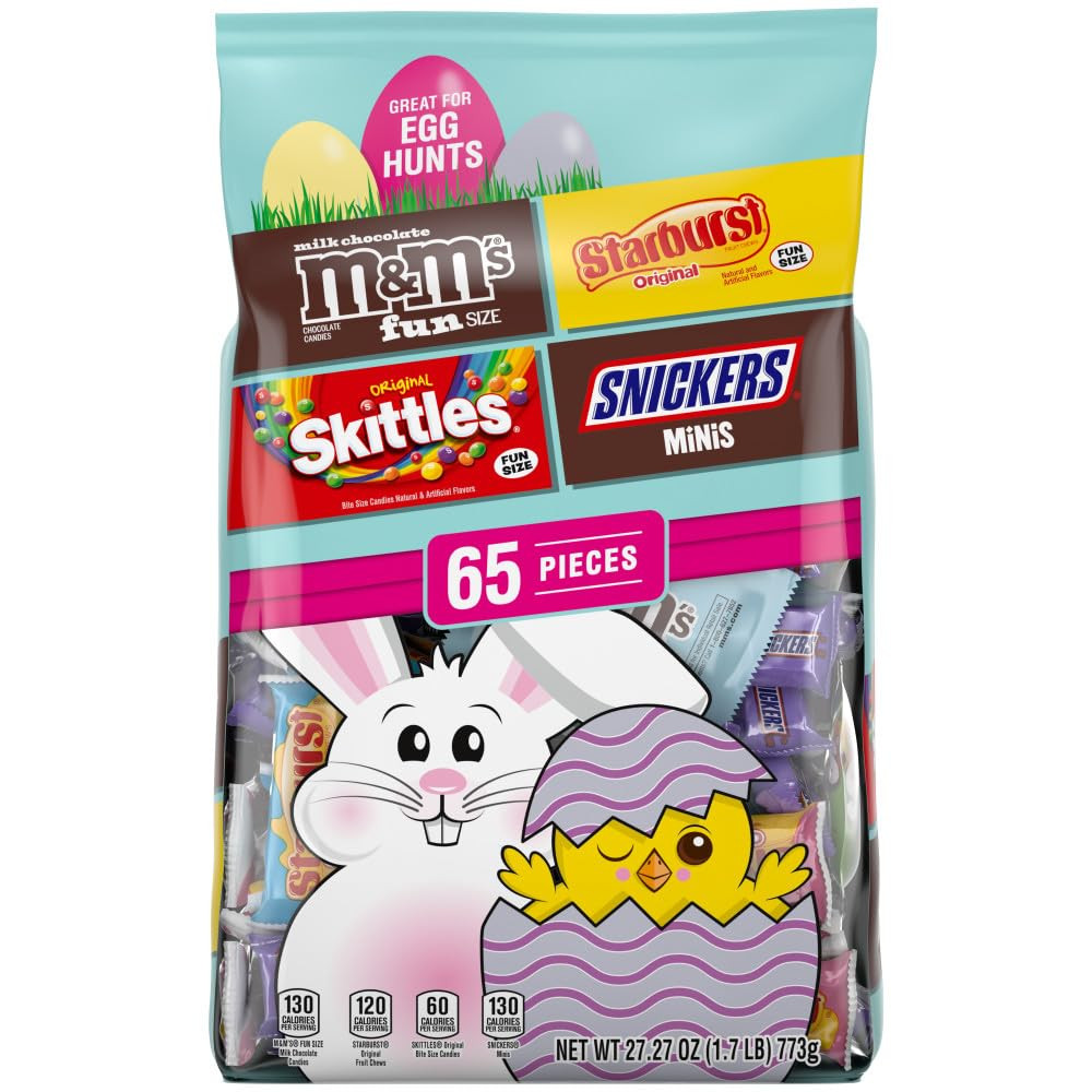 M&M'S, SKITTLES Original, SNICKERS, MILKY WAY & STARBURST Chocolate and Fruity Easter Candy for E... | Amazon (US)