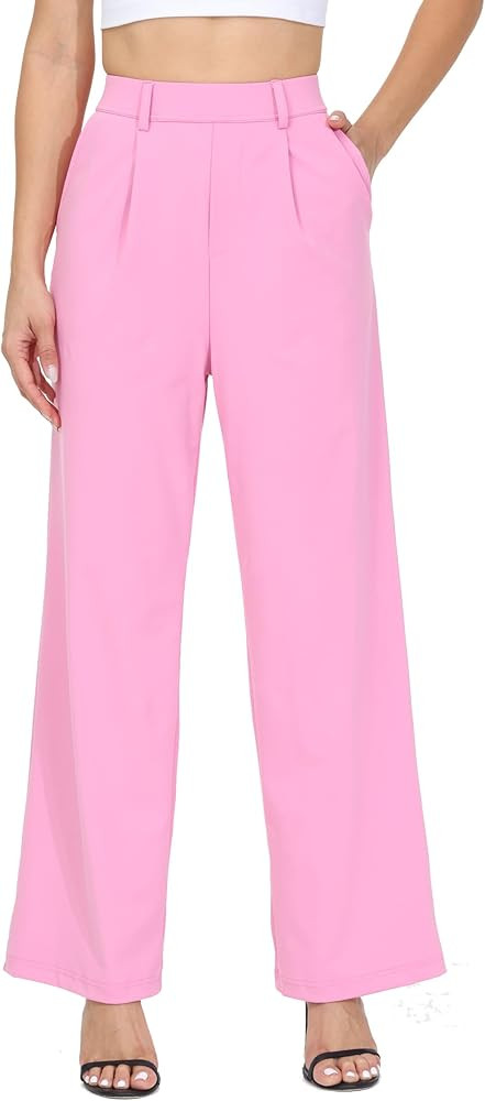 Blaosn Dress Pants Women Wide Leg Work Business Casual Trousers with Pockets Yoga Travel Sweatpan... | Amazon (US)