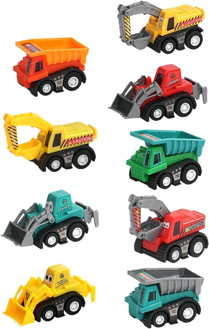 Fajiabao Kids Small Construction Toy Cars for 3 4 5 Year Old Boys Toddler Toys Mini Pull Back Veh... | Amazon (US)