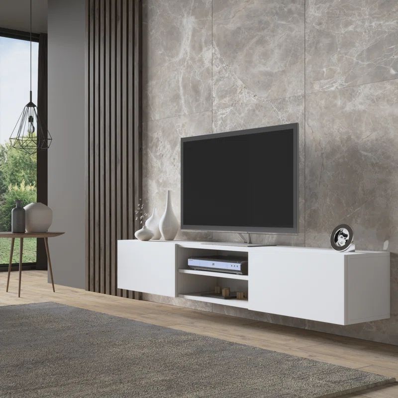 Waco Floating TV Stand Up to 80" TVs Modern Media Console | Wayfair North America