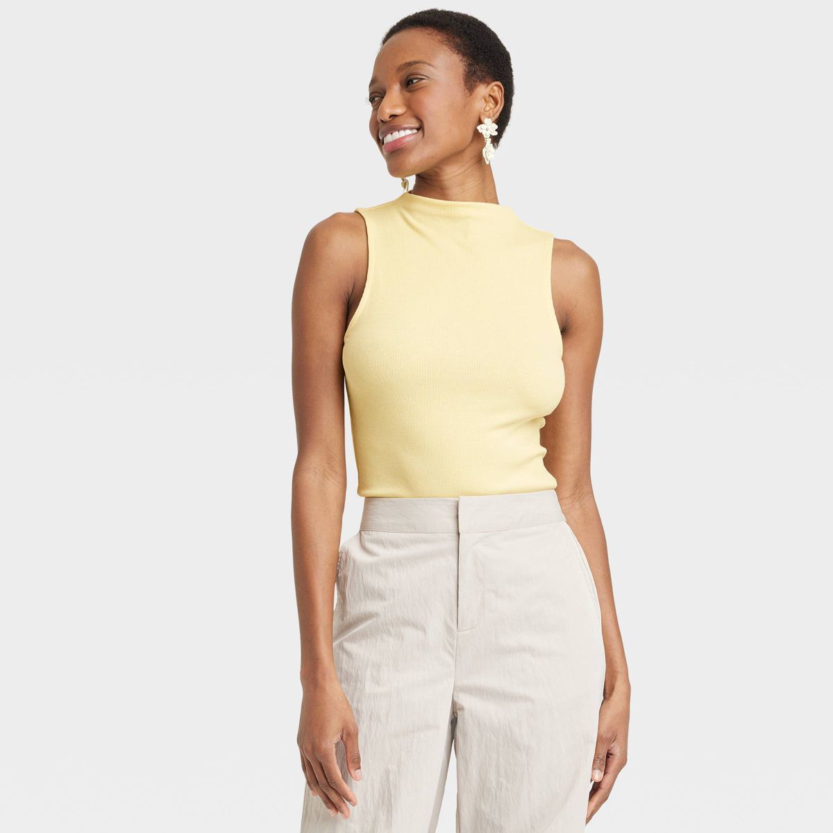 Women's Slim Fit Ribbed Tank Top - A New Day™ | Target