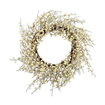 Fantastic Craft PA530 CREAM 18-in Cream Berry Wreath | The Mine