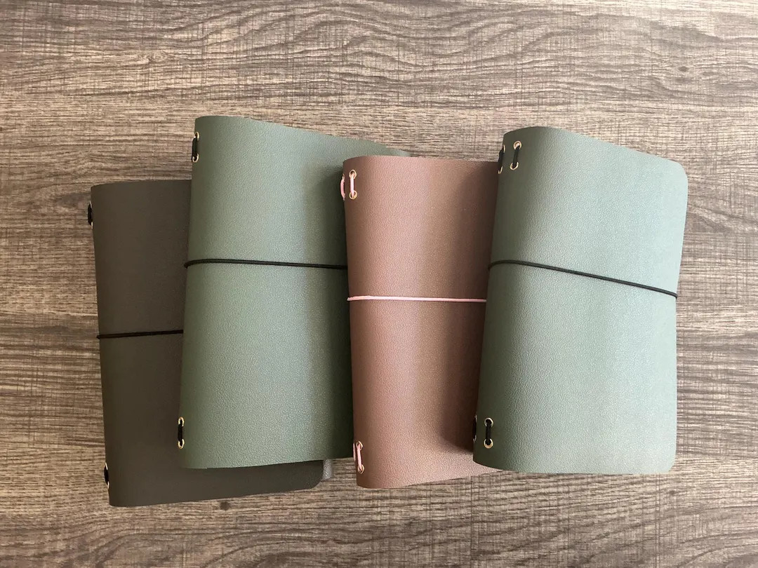Custom Handmade Vegan Leather Traveler’s Journal | Select Size & Cord Color | Etsy (US)