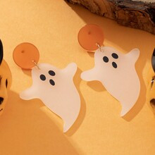 Pair Halloween GlowInTheDark Ghost Design Earrings For Women Party Daily Use | SHEIN