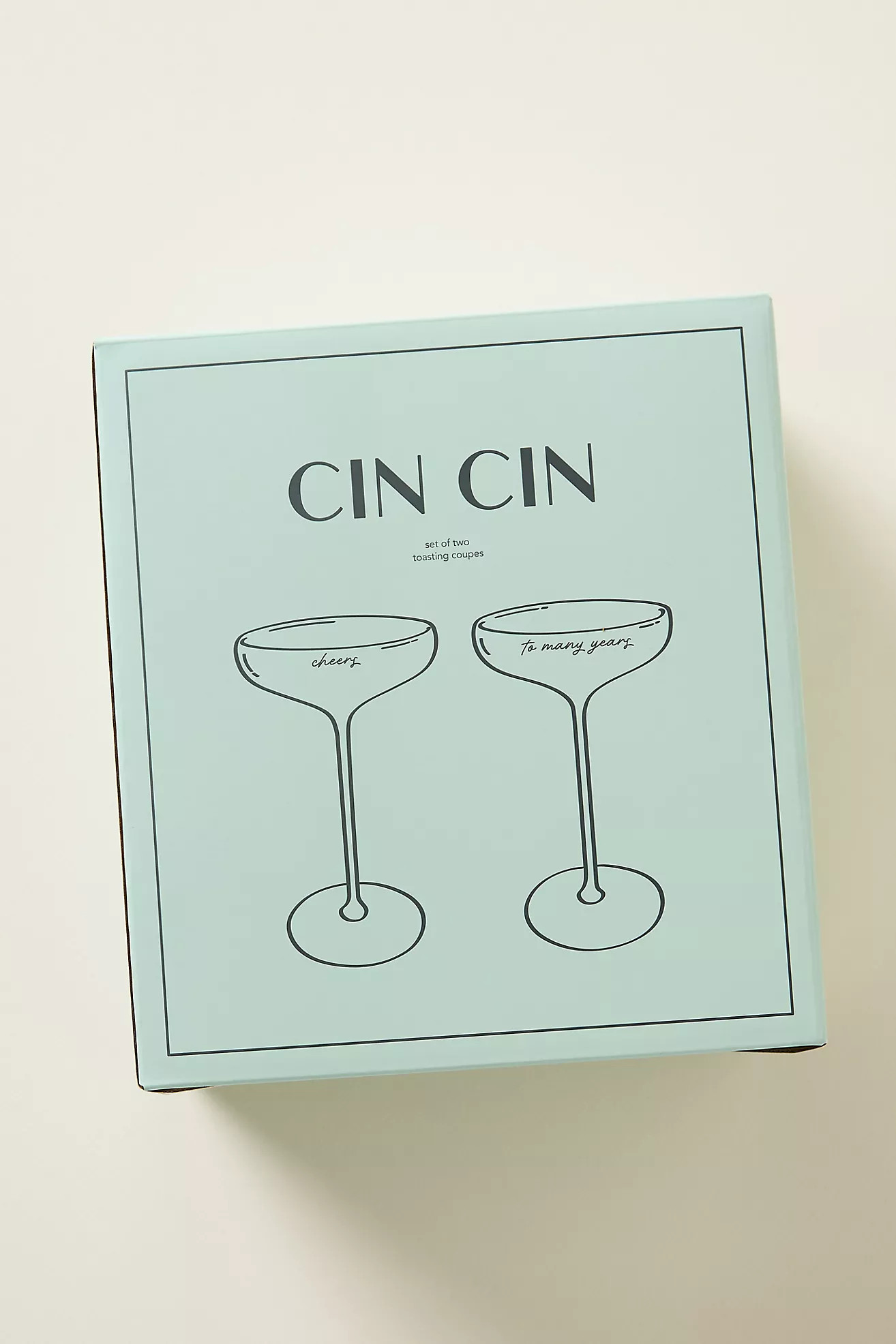 Cheers to Many Years Toasting Coupes, Set of 2 | Anthropologie (US)