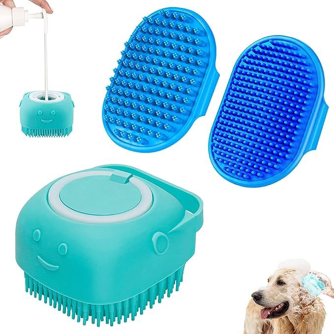 Comotech 3PCS Dog Bath Brush | Dog Shampoo brush | Dog Scrubber for Bath | Pet-Dog Bath Massage B... | Amazon (US)