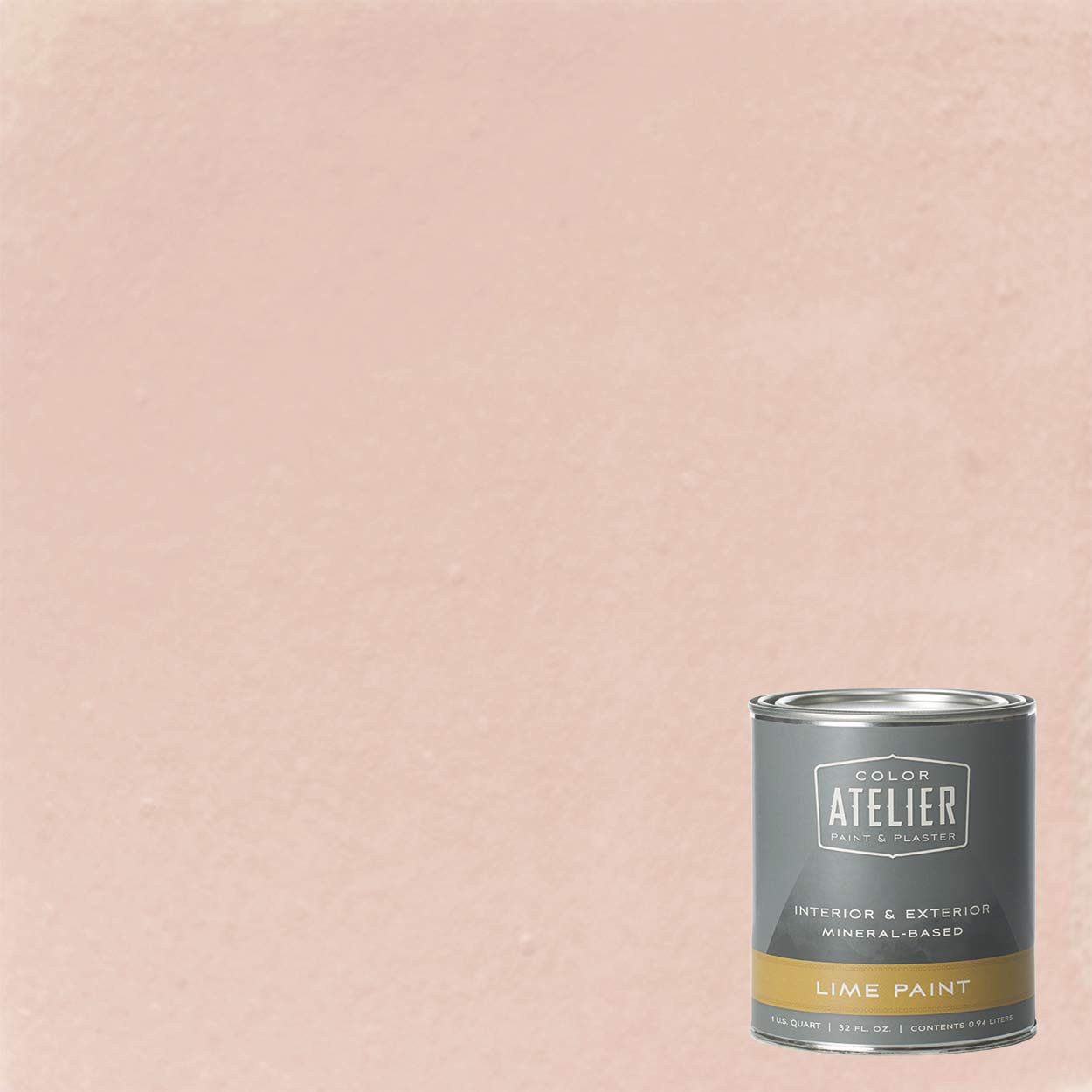 Color Atelier Limewash Interior/Exterior Authentic Lime Paint (Quart, Pink Topaz) | Amazon (US)