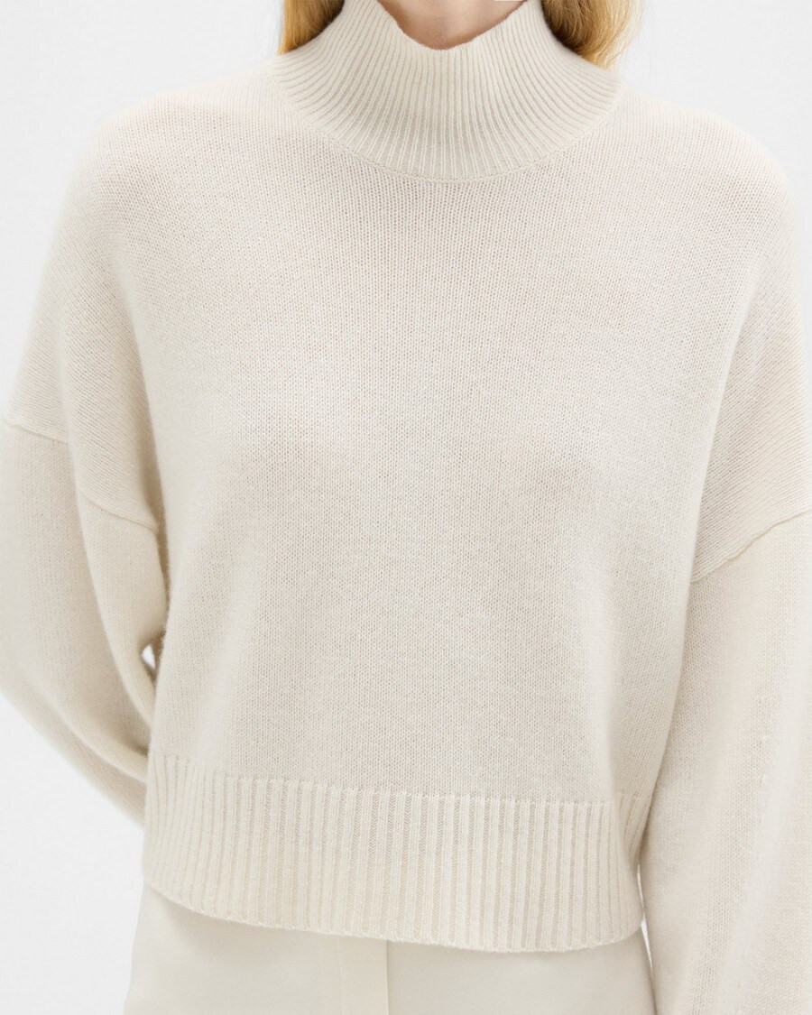 Cropped Turtleneck in Cashmere | Theory