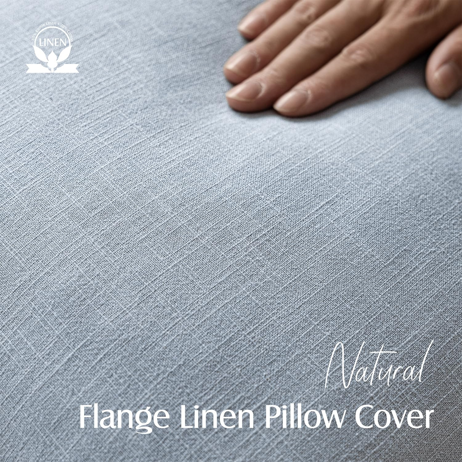 Foindtower Pack of 2, Decorative Linen Soild Throw Pillow Covers Soft Accent Euro Cushion Case Bo... | Amazon (US)