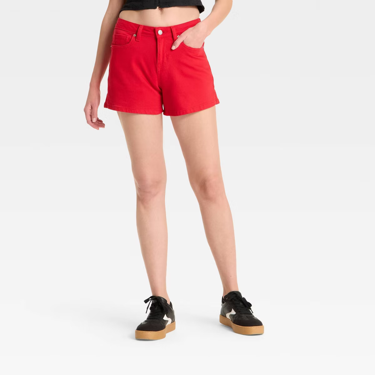 Women's Mid-Rise Midi Denim Shorts - Wild Fable™ | Target