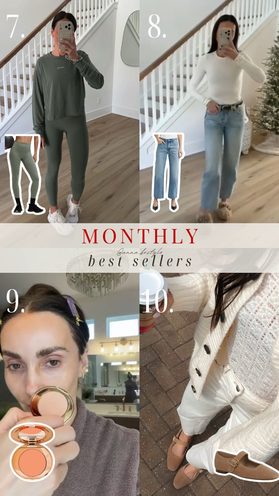 Monthly best sellers, jeans, leggings, makeup, spring flats, annabrstyle.

#LTKOver40