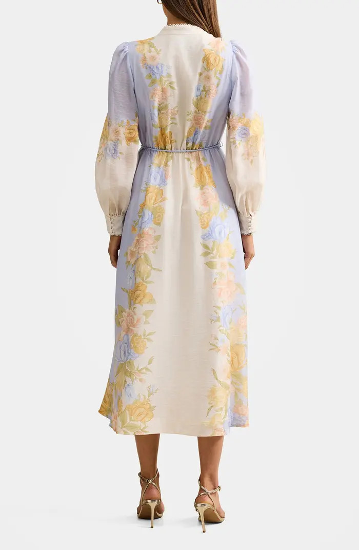 Courtney Placed Floral Long Sleeve Dress | Nordstrom