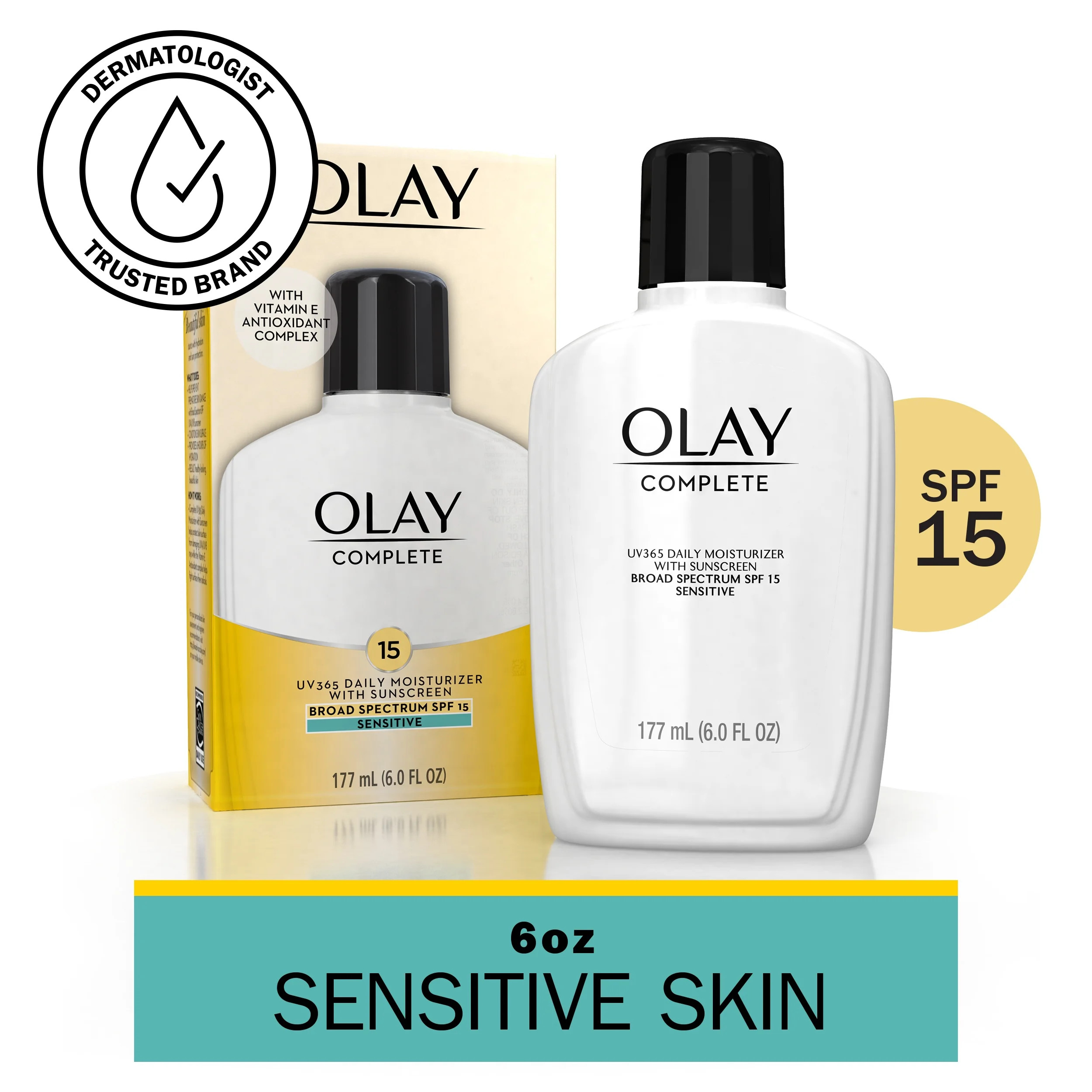 Olay Complete Daily Moisturizer for Sensitive Skin, SPF 15, 6 fl oz | Walmart (US)