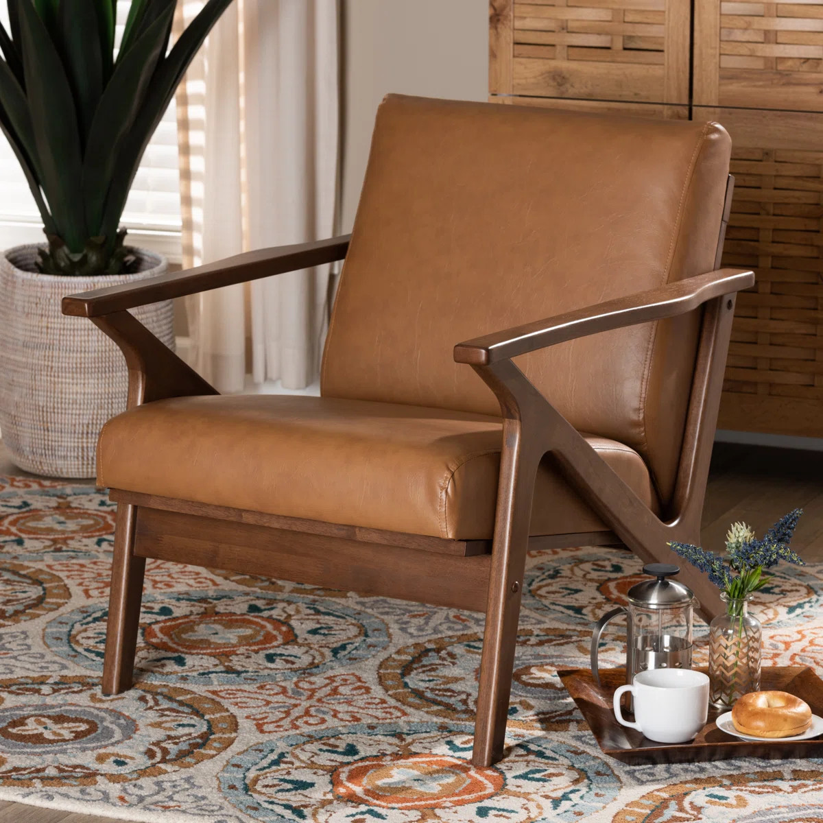 Kiger Faux Leather Armchair | Wayfair North America