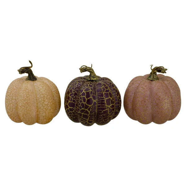 Orange Brown and Purple Fall Harvest Tabletop Pumpkin | Wayfair North America