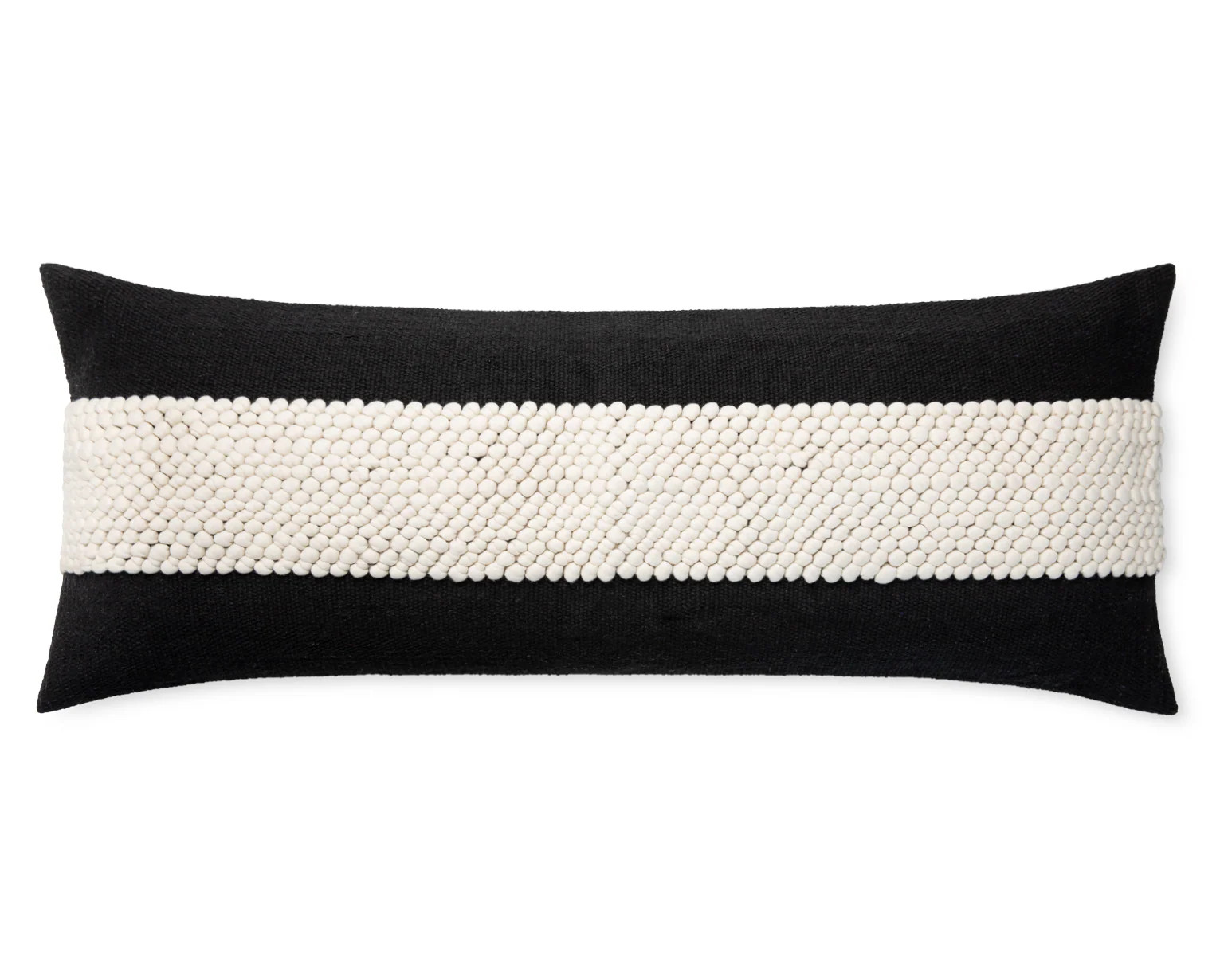 Color: Black with Cream AccentPillow cover size: 14" x 36"Pillow cover constructed for a 16" x ... | Coterie, Brooklyn