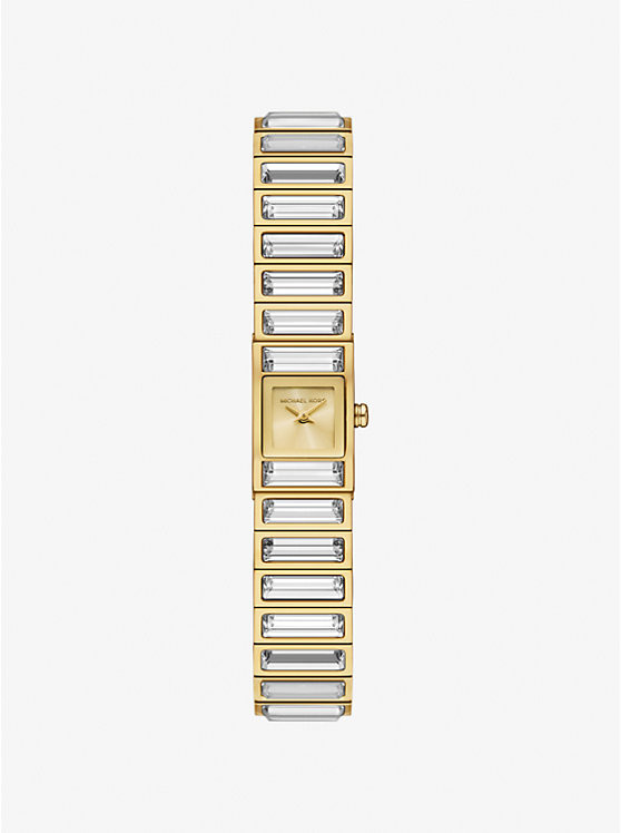 Limited-Edition Mini Darrington Pavé Bezel Gold-Tone Watch | Michael Kors US